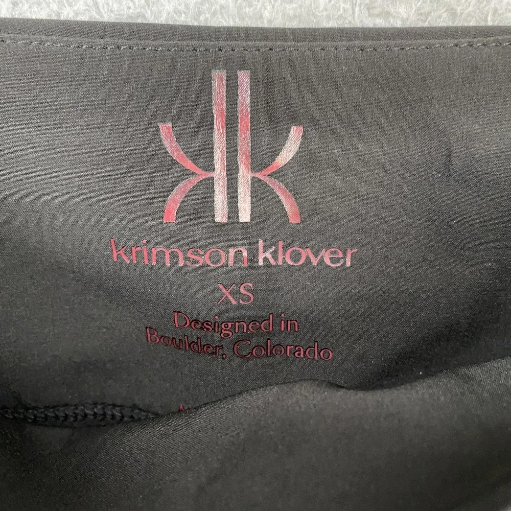 Krimson Klover Skort‎ Womens XS Black Laser Cut Athletic Lined Shorts Pockets
